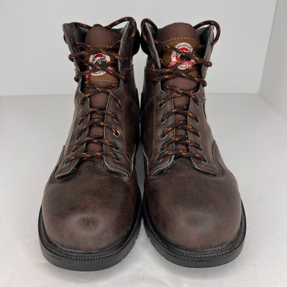 Brahma Mens MNBR0340100 Brown Raid Boots Steel Toe Lace Up Size 10 Work Boots - Picture 3 of 10